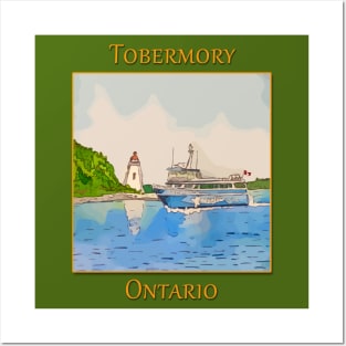 Tobermory Big Tub Lighthouse and Glass Bottom Boat - WelshDesigns Posters and Art